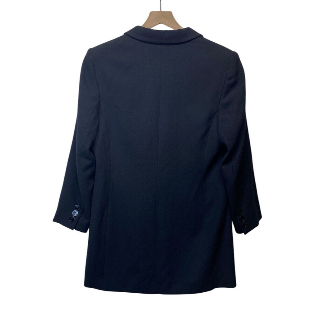 Escada Margaretha Ley Black Wool Blazer Jacket Size 40 US M Single Breasted - Picture 2 of 5